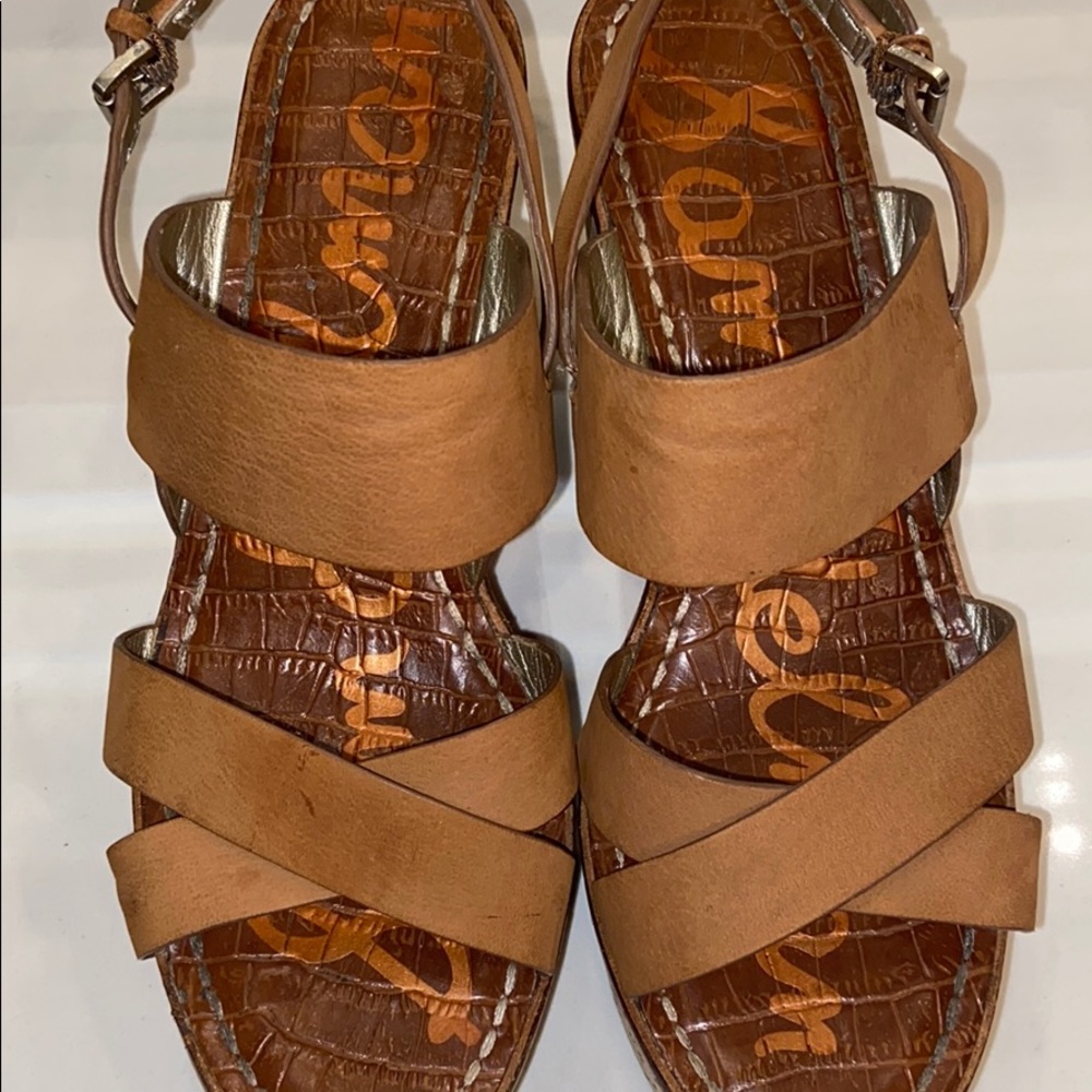 authentic San Edelman wedge strapped sandals